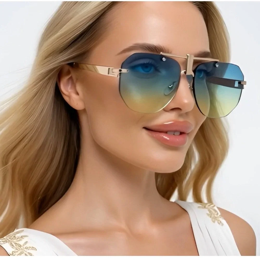 Men Women Classic Green Modern Retro Shield Party Club‎ Rave SUN GLASSES Lentes